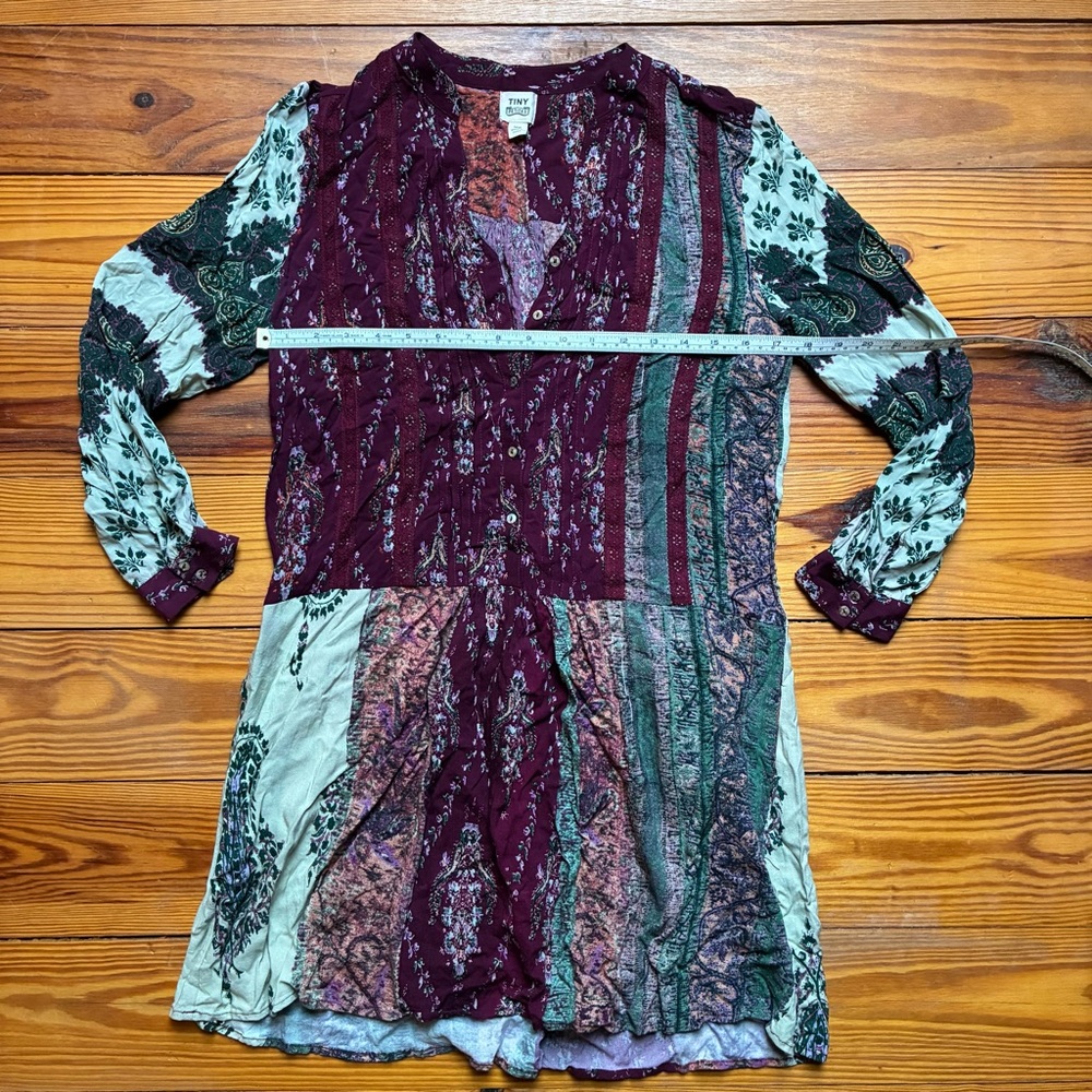 Tiny Petites Multicolor Bohemian Tunic Top, EUC, MP - Picture 6 of 12